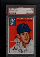 1954 Topps #136 Connie Ryan PSA 6 EX-MT CINCINNATI REDS